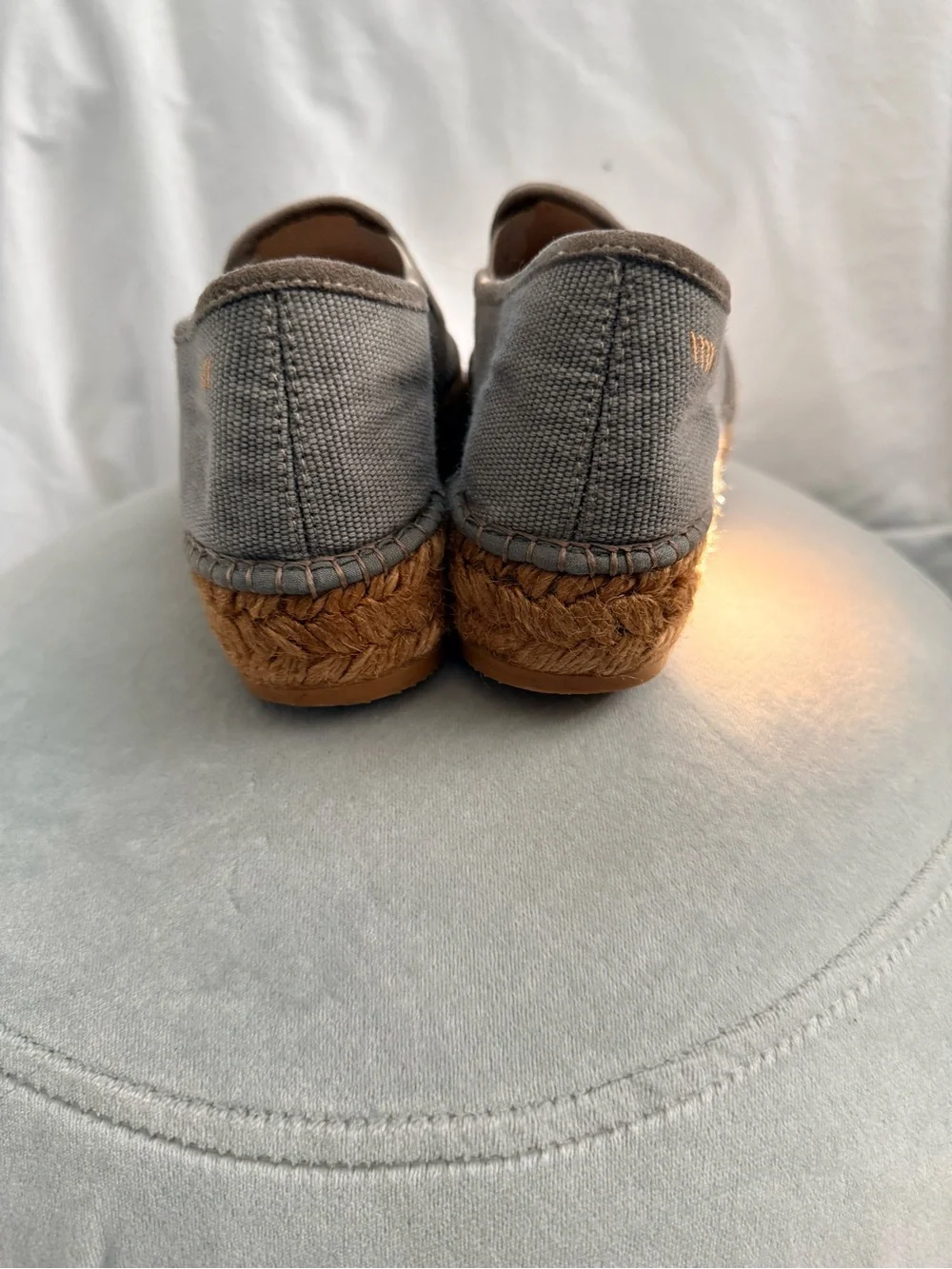 Viscata Slip-On Espadrille Platform Sneakers - Gray Canvas made in Barcelona